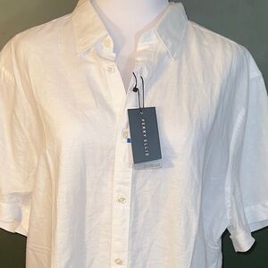 Perry Ellis White Button-Down Shirt